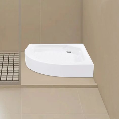 Bassin de base de salle de douche imperméable de secteur, bac de douche haut de gamme d'acrylique de demi - cercle, capacité de charge de 260 kg, 80  80  14 cm (1/5)