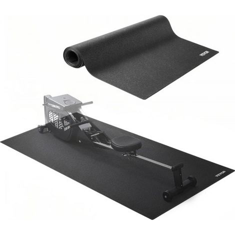 Laufbandmatte für Teppichboden Bodenschutzmatte (90 x 200 cm) für Sportgeräte 4 mm dick, Trainingsgerätematte für Laufbänder Ellipsentrainer Rudergerät, hochdichter PVC-Bodenschutz (1/5)