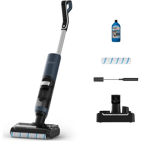 Rowenta X-Clean 5 Pro GZ5436E0 scopa elettrica Aspirapolvere elettrica Batteria Secco e bagnato Senza sacchetto 0,5 L Blu, Nero