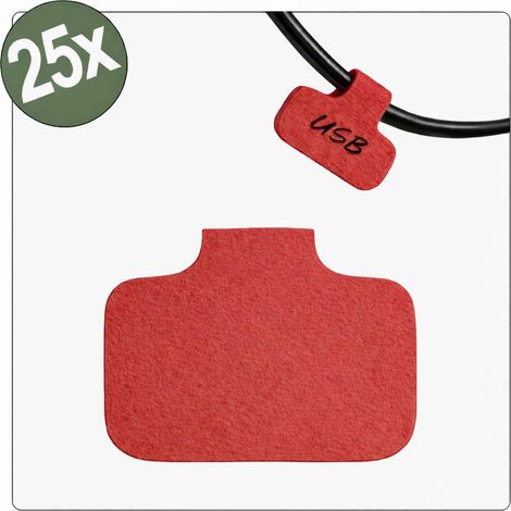 Quadrios 26CA788 26CA788 Etichetta per cavi 40 x 20 mm Colore campo di marcatura: Rosso Numero di etichette: 25