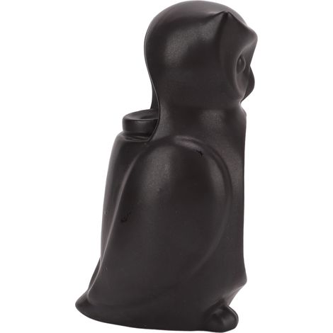 Brûleur d'encens céramique Hibou cascade design - Porte-encens artisanal pour méditation et bien-être nocturne (1/5)