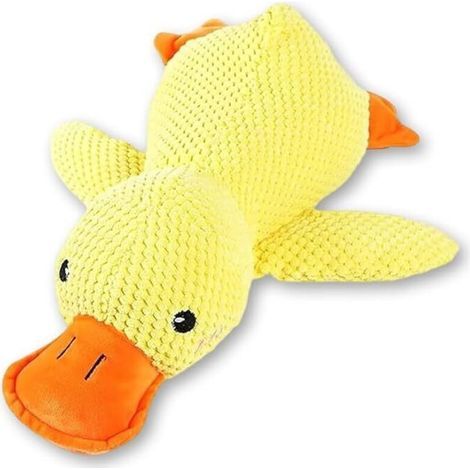 Jouet Anti-Stress pour Chien - Peluche Indestructible pour Petits et Grands Chiens, Doudou Chien avec Design Sécurisé (Jaune) (1/5)