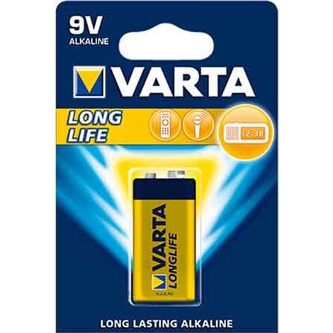 Varta 6LR61/6LP3146/9 V Block (4122) Pile, 1 pièce dans blister - Batterie alcaline au manganèse, 9 V, 10 pièces (04122101411)