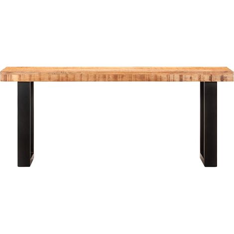 Maison Exclusive - Banc 110 cm Bois de manguier brut massif et acier (1/5)