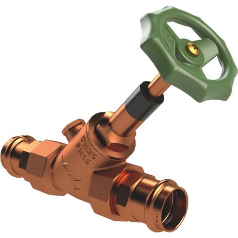 Kemper ECO Freistrom-Absperrventil, mit Entleerstopfen, SANPRESS/PROFIPRESS, Figur 171 30, mit Entlst. G1/4, SAN-PROFIPRESS, DN 15 / 18 mm, 1713001800