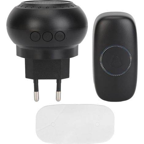 Kit de sonnette sans fil IP55 étanche, alimenté par batterie, 32 mélodies, bipeur sans fil pour aidant à domicile ou bureau (1/5)