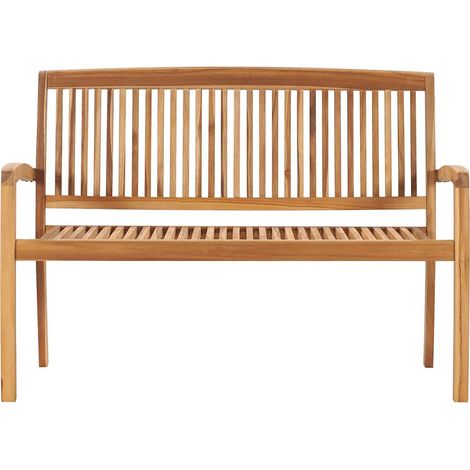 Maison Exclusive - Gartenbank 2-Sitzer Stapelbar 120 cm Massivhol
