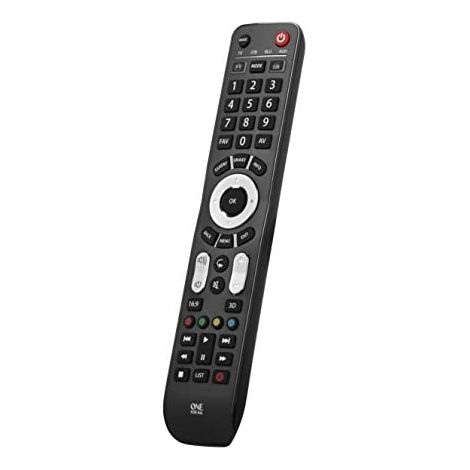 One For All Evolve 4 - Fernbedienung (KABEL, DTT, DVD/Blu-ray, Spielekonsole, Heimkino-System, IPTV, SAT, STB, Smartphone,..., Wireless IR, Tasten, Schwarz) (1/5)
