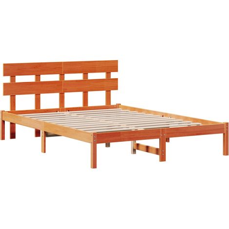 Maison Exclusive - Struttura del letto Marrone 160 x 200 cm Legno massello di pino