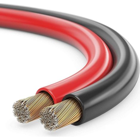 Cable para altavoz 2x 0.75 mm 50 M rojo-negro