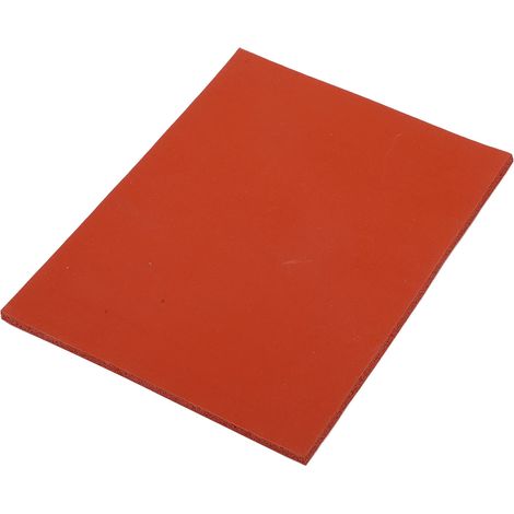 Lot de 3 feuilles de silicone rouges résistantes à la chaleur, antidérapantes, flexibles et inaltérables, pour moules de fonderie et tapis de protection de table. (1/5)