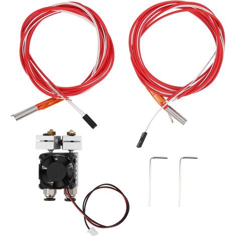 3D-Drucker-Extruder-Kit mit 2 Einlässen und 2 Auslässen, Volcano-Block und Düse – Ersatzteile und Zubehör (1/5)