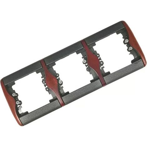 Legrand 082348 Piastra orizzontale tripla sagane Xéliomat Noce di mogano