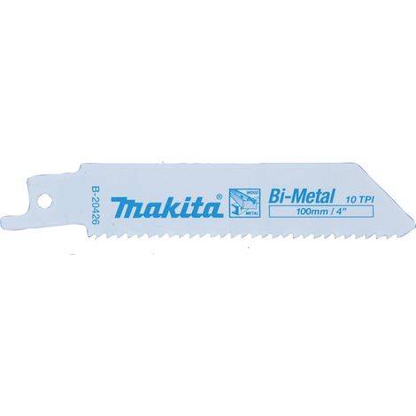 MAKITA B-20426 Sierra de sable 100mm para madera y metal 10TPI 5pcs