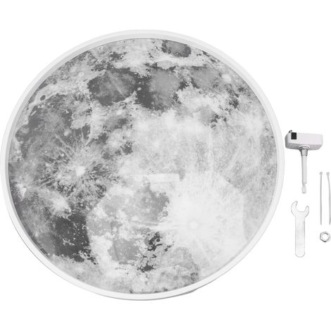Plafonnier LED Toivize Lune 38cm Blanc Applique Design Moderne Variateur Télécommande Intérieur Réglable 3000K-6000K (1/5)