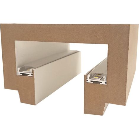 Canaletto doppio open led idrofugo in mdf mm 50x36 da ml 1,85
