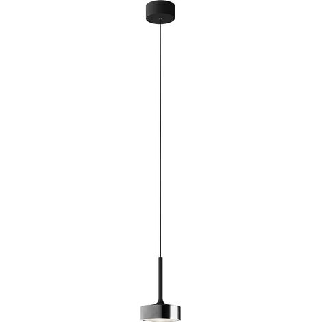 Hole Suspension Noir/Chrome Led 13W 38° Ip20 3000K Cri90 - Suspension Puissante En Aluminium Pour Intérieur - Groupe Rossini (1/5)