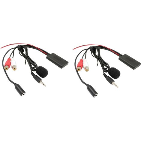 cables de micrófono de entrada de audio AUX RCA de 3,5 mm para radios de coche universales