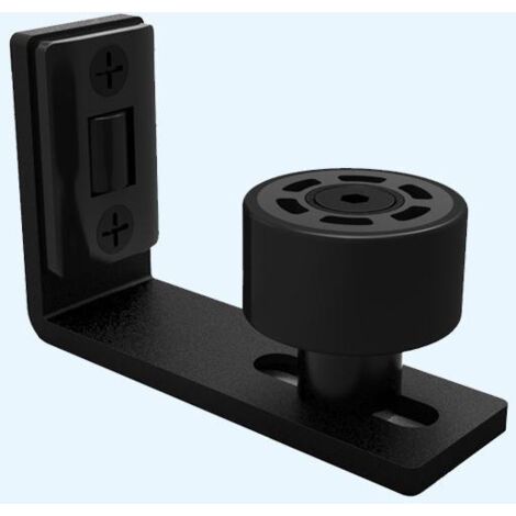 Ajustable Guide de Plancher Mur/porte Guide Inférieur Pour Porte en Bois Coulissante, Noir (1/5)