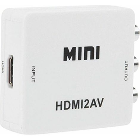 MINI Convertitore Adattatore Da HDMI a RCA Video Audio 1080P TV Ricarica USB