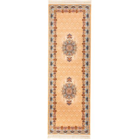 Tapis persan Amari  - 200x100cm, Rectangular - 100% Acrylique - Tissé - Marron