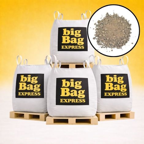 PACK 4 X BIG BAG de +/- 1,5T Sable à Tranchée Gris Ø 0/6 mm - Livraison PREMIUM (1/5)