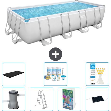 Bestway Bestway Power Steel Rectangulaire - 488x244x122 cm - 8-pièces  S632