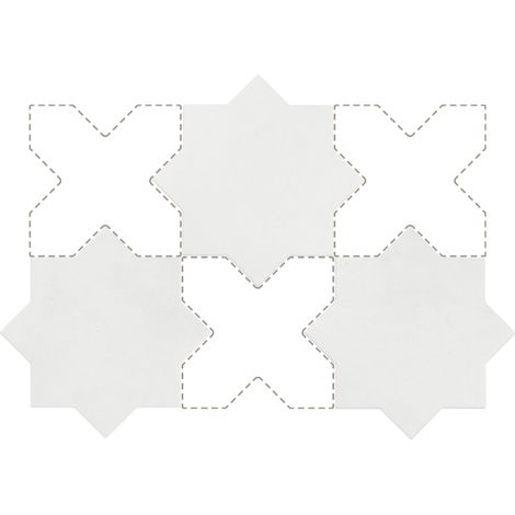 Carrelage sol / mur forme étoile 16,8x16,8 cm KASBAH STAR BONE (vendu par boite de 0,50m2) (1/5)