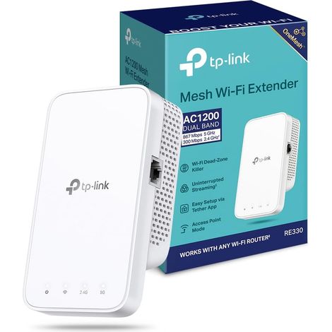 Répéteur WiFi Puissant 1200 Mbps, Port Gigabit, RE330 (1/5)