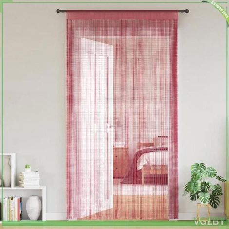 4102042 Rideau en fils 2 pcs 140 x 250 cm rose (1/5)