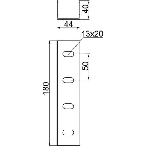 Kanalverbinder 44x40x180mm LC40H40 660401