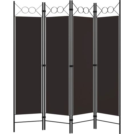 Paravent Cloison de séparation 4 panneaux, Pour Jardin, Balcon, Terrasse Marron 160 x 180 cm OIB6275E