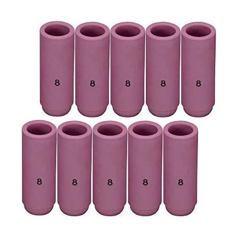 10N468 1/2" & D12,5 x 47 mm Düse für WIG-Gasschweißen, Aluminiumoxid-Keramik-Düse, passend für DB PTA SR WP 17 18 26 WIG-Schweißbrenner, 10er-Pack (1/4)