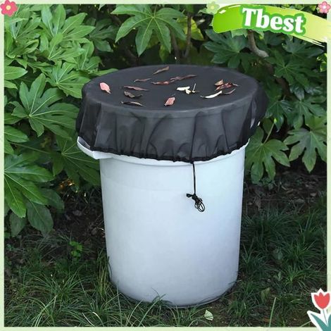 Tbest Couverture en pour baril de pluie Couvercle en pour baril de pluie, filtre à feuilles avec outillage coffret Diamètre 80 cm (1/5)