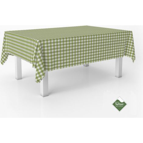 Nappe Vichy Carreaux Moyens rectangulaire 250x140 Pistache (1/5)