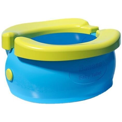 Pot de voyage pour tout-petits, toilettes pliables en forme de banane, bleu