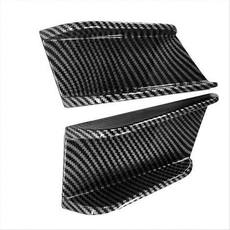 Spoiler divisor lateral del parachoques delantero del coche con patrón de fibra de carbono (1/5)