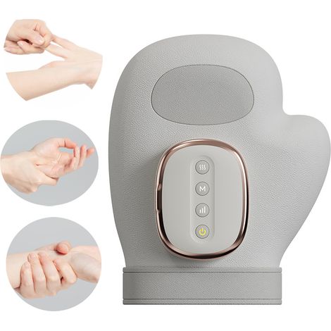 Gants vibrants avec compression par coussin d'air pour les doigts, les poignets et les paumes  détendent les muscles des mains  conviennent aux hommes et aux femmes. (1/5)