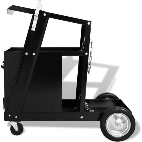 Maison Exclusive - Schweißwagen mit 4 Schubladen Schwarz