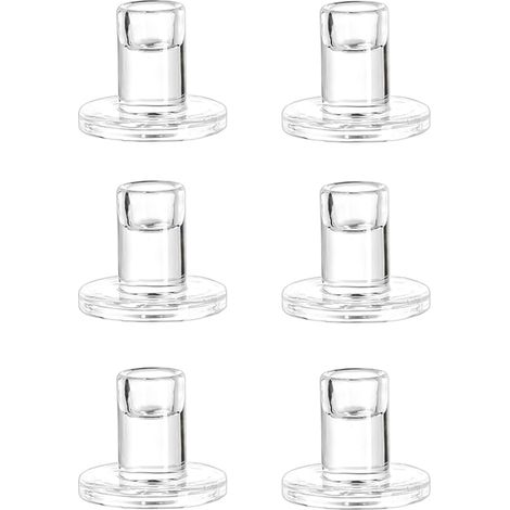Lot De 6 Bougeoirs en Verre Transparent en Forme De T, Parfaits pour La Décoration De Table, De Mariage Ou D'intérieur (1/5)