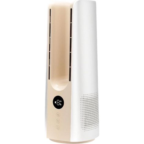 Ventilador oscilante automático sin aspas con humidificador: 9 velocidades, niebla refrescante y motor silencioso sin escobillas. (1/4)