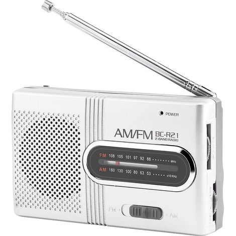 Radio AM/FM Portable, Petite Radio Portable - Haut-Parleur Intégré, Antenne Télescopique, Prise pour écouteurs Standard, Lecteur de Musique, Petite Radio Alimentée par Piles (1/5)