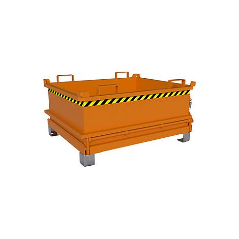 Contenedor con trampilla  capacidad 0,37 m³  amarillo naranja (1/5)