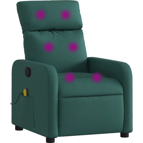 Maison Exclusive - Massagesessel Dunkelgrün Stoff