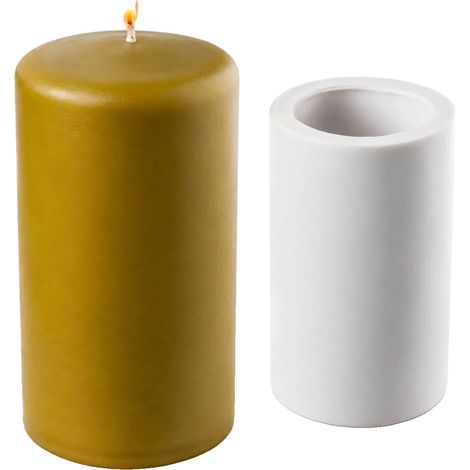 Silikonkerzenform, flexibles Design, vielseitige Kompatibilität, WEISS (1/5)
