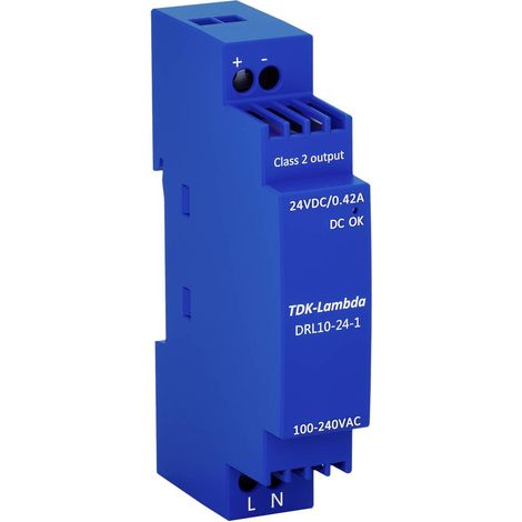 TDK-Lambda DRL10-24-1 Alimentation rail DIN 24 V 0.42 A 10 W Contenu 1 pc(s) C637821 (1/3)