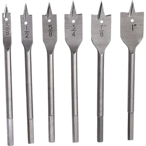 Bardusch-Lot de 6 forêts tête à bêche , 10 mm à 25 mm, 9,52 mm, 6 pièces (1/5)