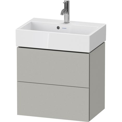 Duravit L-Cube bâti-support lavabo suspendu, Compact, 2 tiroirs,