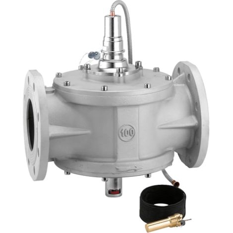 Kraftstoff-Absperrventil. DN 80, Kalibrierung 120 °C, Kapillare 10 m. Caleffi 540803 80 - 120 °C