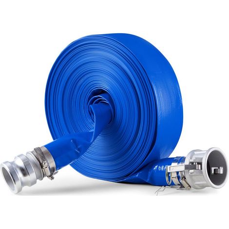 Vidange et Évacuation Efficaces Tuyau Plat de Refoulement PVC 50,8 mm x 30,48 m avec Raccords pour Pompes (1/5)